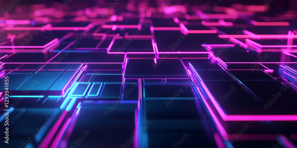 Poster a sleek and ultra-modern abstract background with a smooth gradient of soft neon hues, subtly blendi