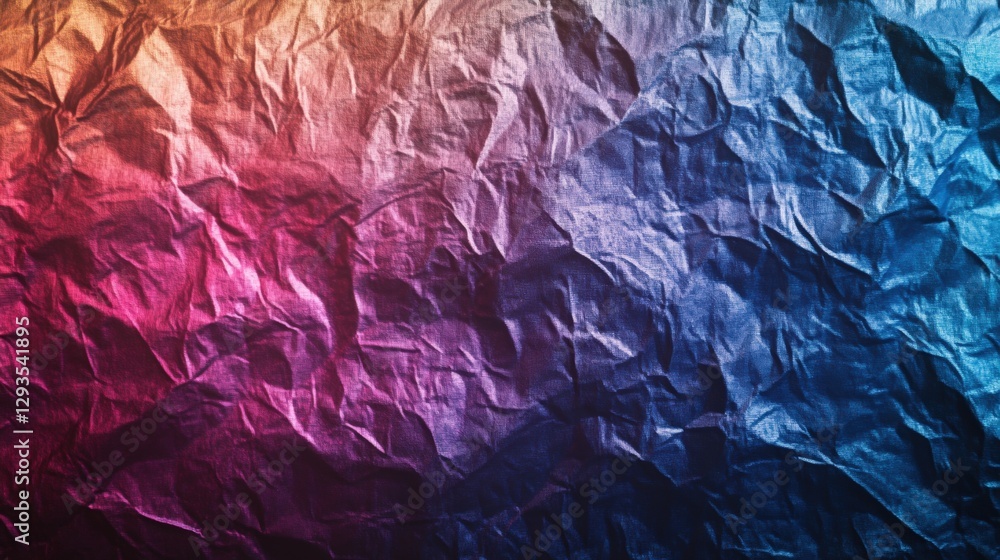 Poster beautifully vibrant crumpled paper background with a multitude of colors creating an engaging and li