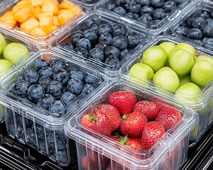 Fresh fruit market display containers