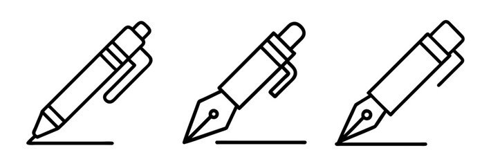 Obraz premium pen icon, pen line art - simple line art of pen, perfect for pen logos and icons