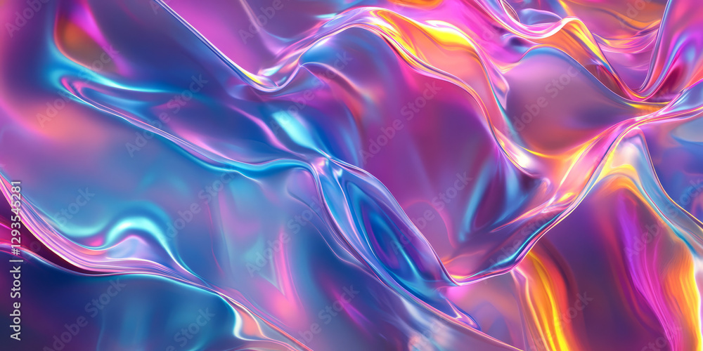 Poster a surreal abstract background featuring layered translucent energy sheets, softly glowing with a shi
