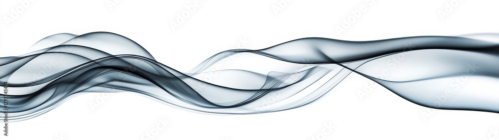 Poster abstract flow of translucent wave patterns on a light background