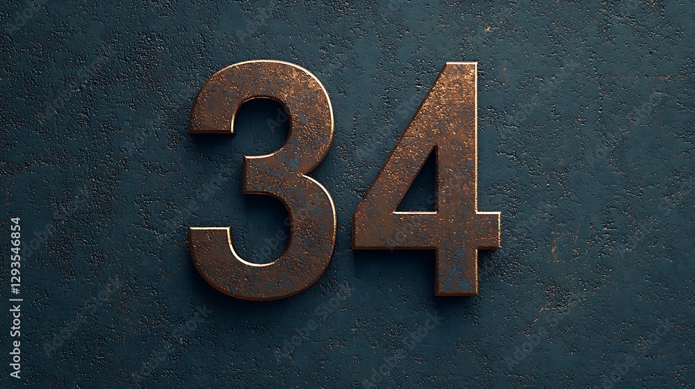 Poster a close-up of the number 