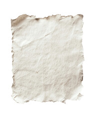 Fototapeta premium Textured Paper Sheet with Frayed Edges on transparent background 