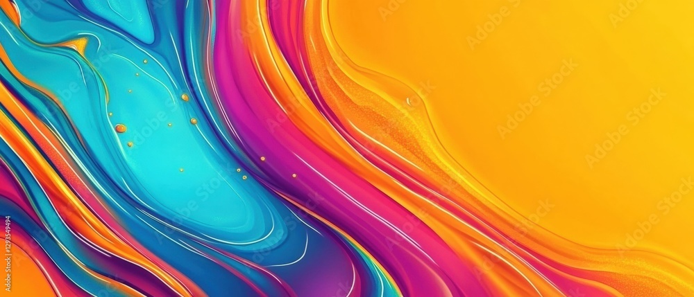 Aufkleber captivating colorful liquid background featuring a vibrant flow of colors creating an engaging visua
