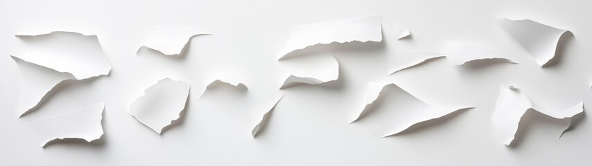 Torn White Paper Texture Background for Creative Design Projects