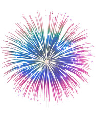 Colorful fireworks burst in a night sky during a festive celebration