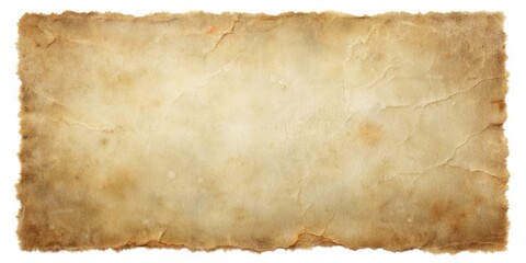 Old Vintage Paper Texture with Torn Edges and Subtle Stains