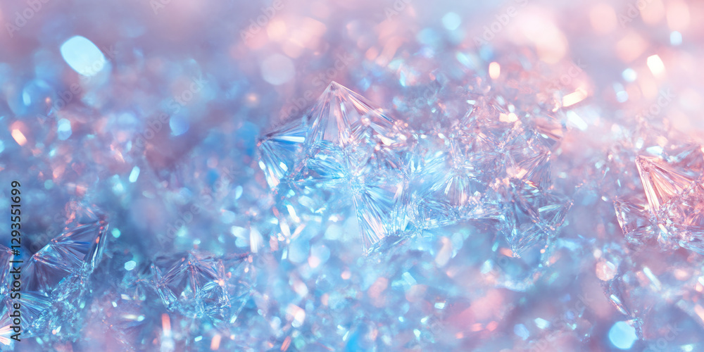 Aufkleber a mesmerizing futuristic abstract background featuring transparent crystalline structures, softly re