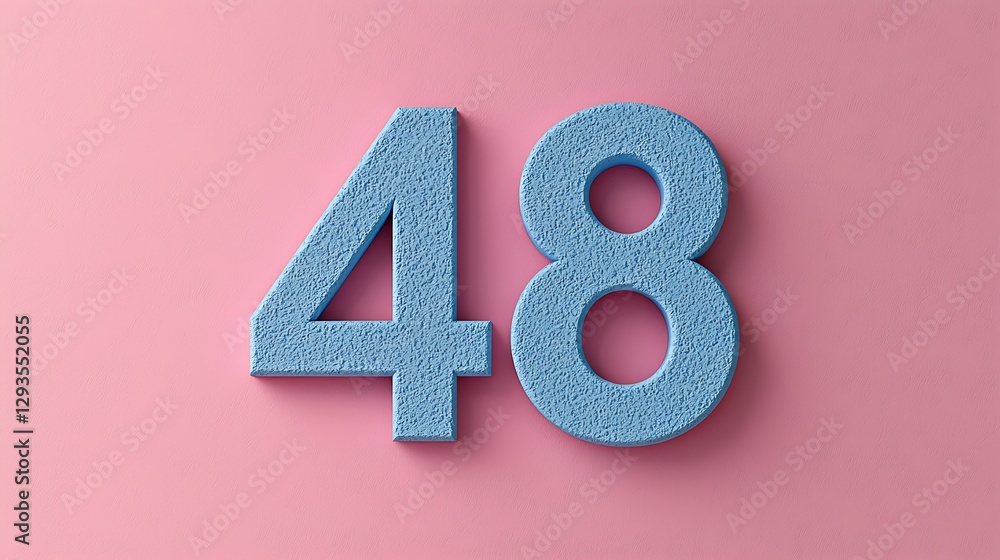 Aufkleber a textured blue number 