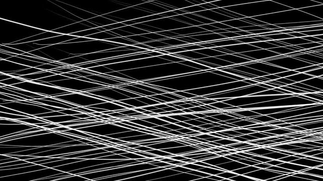 Background with hand-drawn doodles, background with white pencil lines, background for advertising, chaotic flashing pattern, looped, 4k