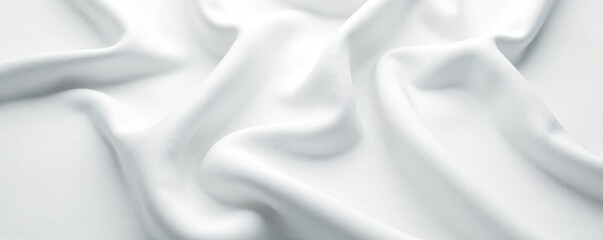 Obraz premium Abstract white jersey fabric texture, close-up , weave, design