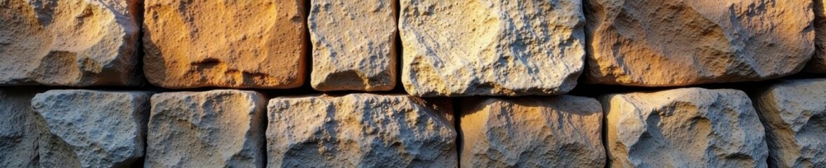 Irregular stone blocks, uneven surface, shadowed crevices, death, headstone