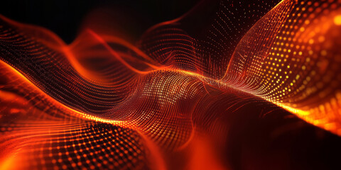 Fototapeta premium A mesmerizing futuristic AI-driven next-gen wireless communication system, displaying glowing cybernetic ultra-fast 6G network pathways, pulsating holographic real-time data transmission grids, and