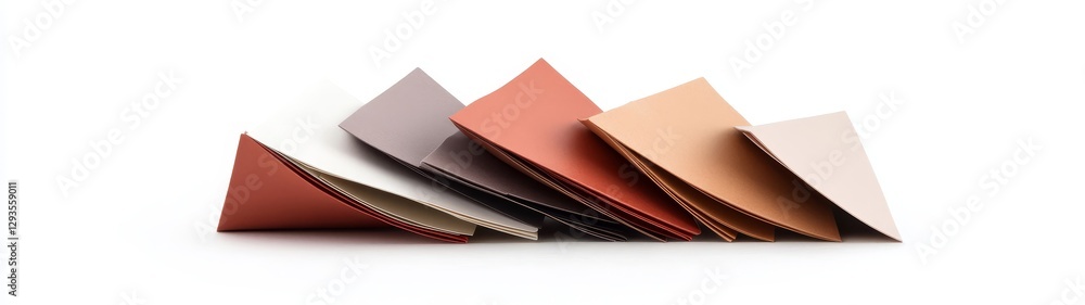 Aufkleber collection of colorful paper sheets in warm tones for design projects