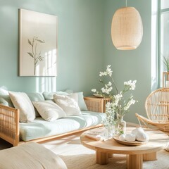 This is a cozy well designed living room interior