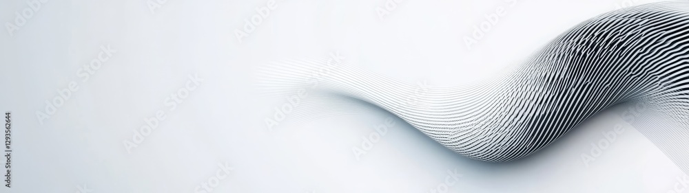 Poster abstract black and white wave pattern on soft background surface