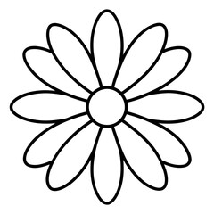 Minimalist daisy pattern  silhouette vector illustration 