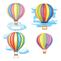 Naklejka premium colorful hot air balloons