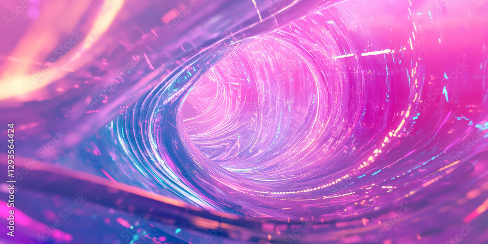 Poster a surreal abstract background with softly glowing holographic energy swirls, seamlessly blending int