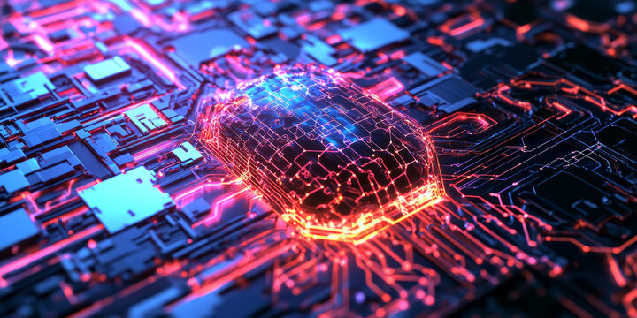 A mesmerizing futuristic AI-driven high-speed quantum computing cluster, displaying glowing cybernetic real-time superposition processing pathways, pulsating holographic parallel computation grids,