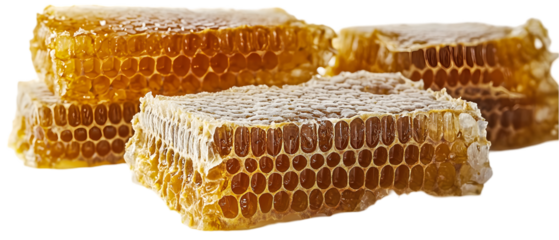 "Fresh Honeycomb – Organic Raw Honey with Golden Hexagonal Cells"

