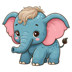 Fototapeta premium cute cartoon elephant