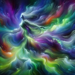 Fototapeta premium Living Northern Lights in Humanoid Form