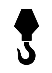 crane hook icon vector on white background. hook icon