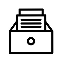 document archive icon vector on white background. archive icon