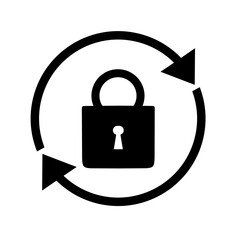 password reset icon vector on white background. password refresh icon