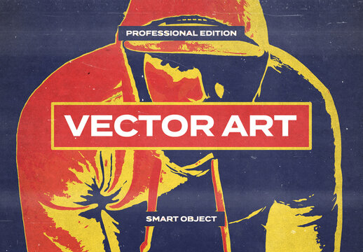 Vectorizer Vector Cartoon Comics Art Photo Effect Paper Texture Template Mockup Overlay Style