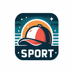 vector image of a sport hat