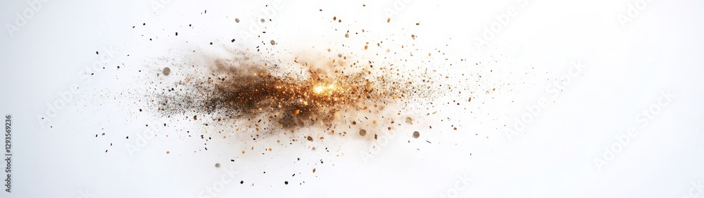 Aufkleber abstract explosion of colorful particles against a white background