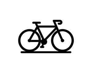 Fototapeta premium Bicycle icon vector logo template. Line art Bicycle logo design icon symbol vector illustration. Bicycle sign