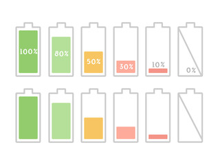 電池残量　イラストセット