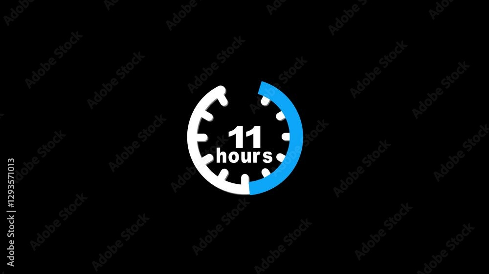 Aufkleber clock 24 hours icon, isolated on transparent background with alpha channel clock , timer time passag