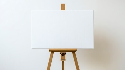 White blank canvas mockup, front view, isolated on a white background