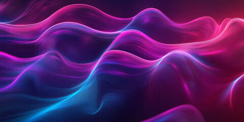 Fototapeta premium A mesmerizing abstract background with infinite, layered neon rectangles, softly pulsing in a synchronized cyber-digital rhythm. The high-tech geometric aesthetics and seamless energy flow create a