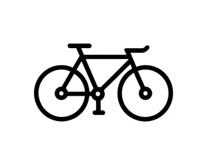 Fototapeta premium Bicycle icon vector logo template. Line art Bicycle logo design icon symbol vector illustration. Bicycle sign