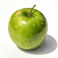 green apple isolated close up