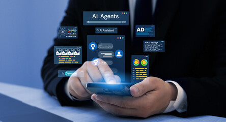 AI Agents and assistants.  Ai Content Generator. Interaction with the Ai assistant to solve some tasks more easily. Image generator, documents, marketing and advertising, bot writing and coding
