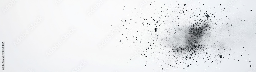 Aufkleber abstract dust explosion on white background with particles and texture