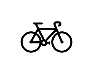 Fototapeta premium black bicycle isolated on white