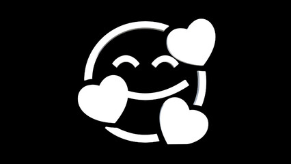 Smiling Face with Hearts icon 3D