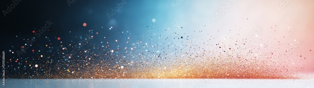 Poster colorful abstract background with sparkling particles and light effects