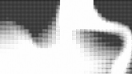 Abstract black white halftone wave dotted background noise blur grainy effect