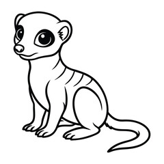 baby meerkat icon vector image 