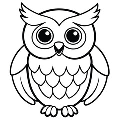beby owl icon vector image 