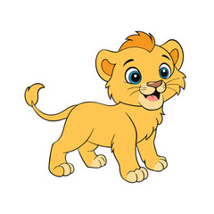 baby lion icon vector image 